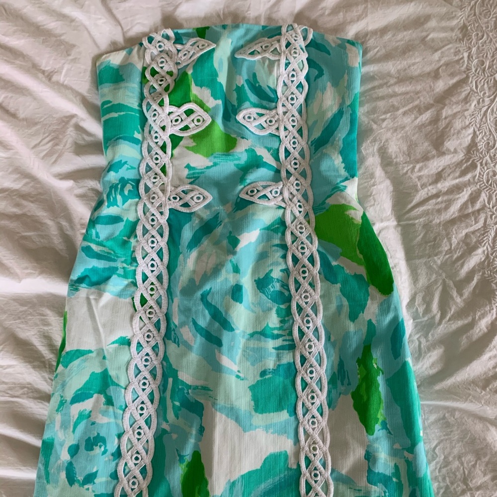 Lilly Pulitzer strapless print dress